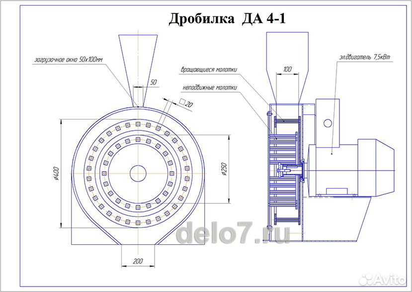 Дробилка вес. Рик-8 измельчитель вес и Размеры.