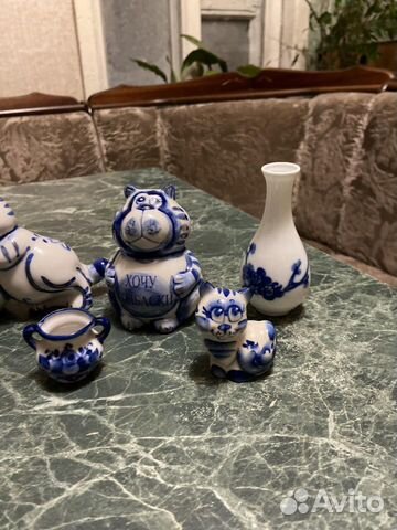 Гжель мелкая пластика