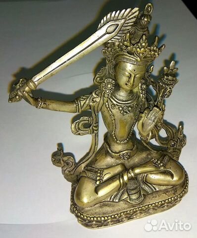 Бодхисаттва Манджушри Статуэтка из Бронзы ru*665c