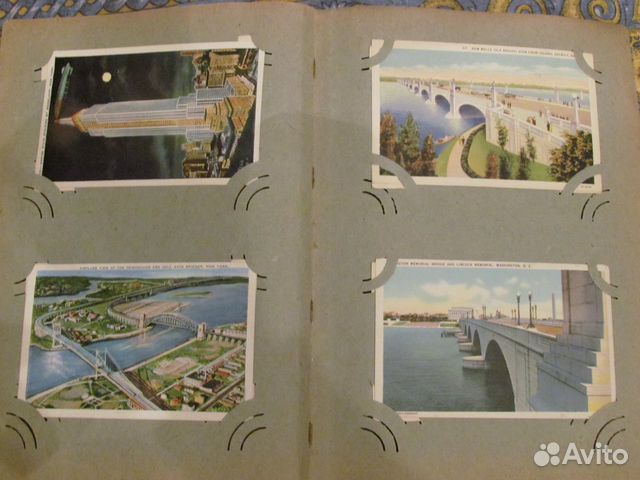 Почтовые открытки цветные США 1930-е гг. 85 шт