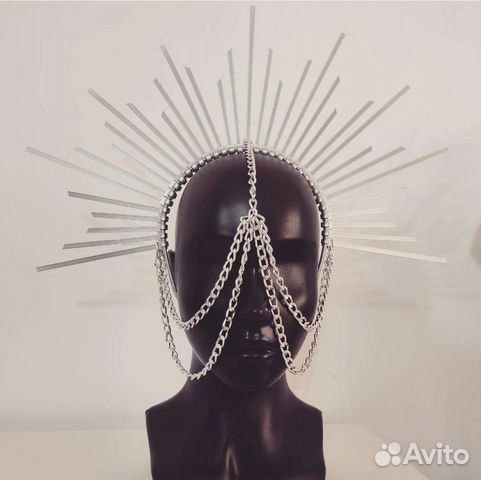Корона фестивальная цепь на лицо ободок лучи