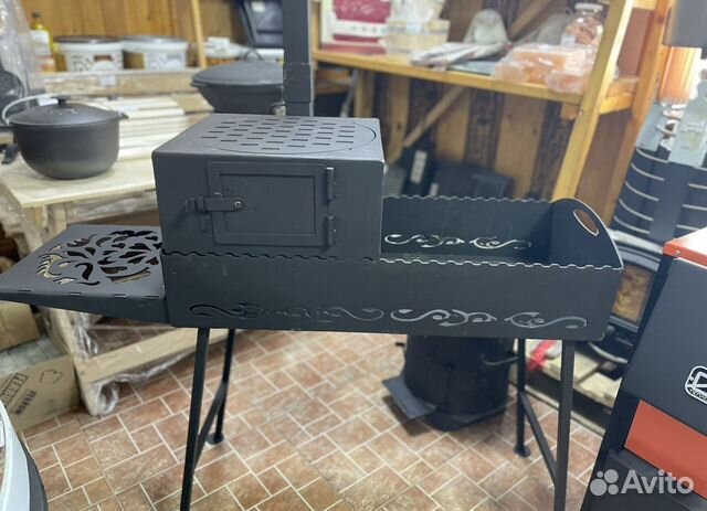 Мангал 4 мм с печью под казан
