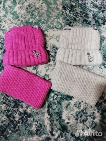 Зимние шапки со снудом для девочек