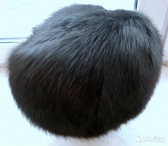 Шапка Женская Зимняя Крашеная Синяя Лисица 56/57 Р