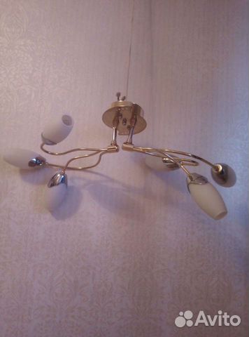 Люстра 6 плафонов б/у