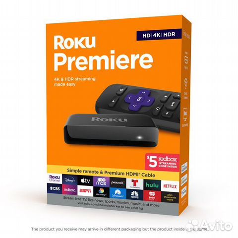 Новый USA Roku Premiere 4K/HDR Streaming Media