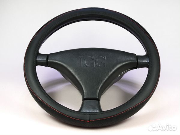 Оплетка для руля Спорт, вставка перфорация M(37