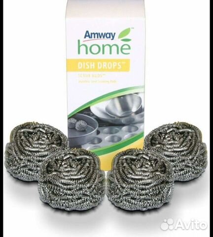 Чудо металлическая губка Amway Dish Drops, 4шт