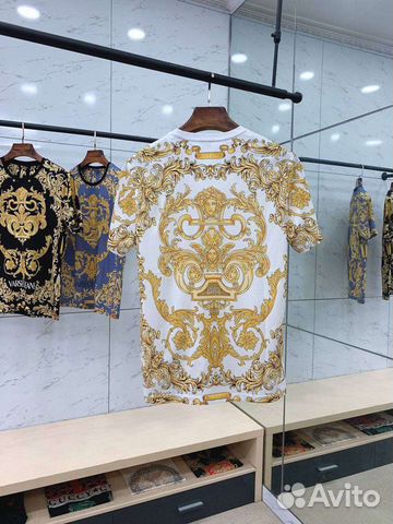 Футболка versace gold white cotton t-shirt