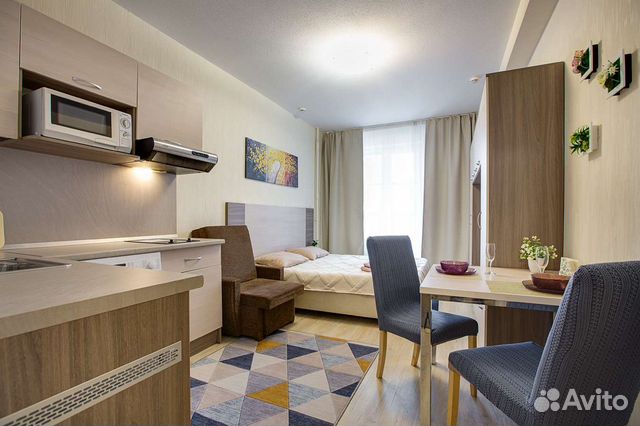 

Квартира-студия, 28 м², 2 кровати