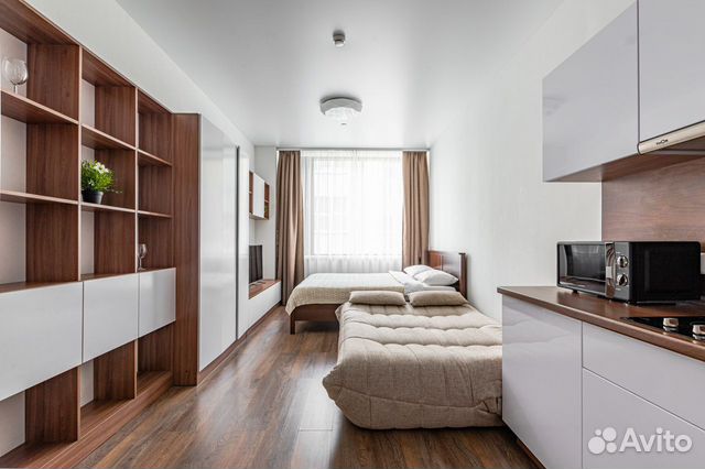 

Квартира-студия, 27 м², 2 кровати
