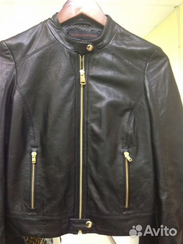 Куртка кожаная, Trussard jeans, XS, нов