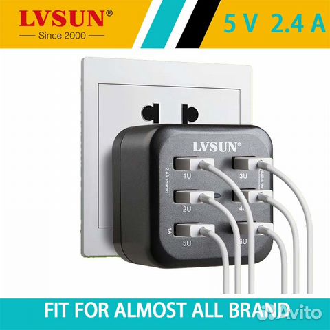 Зарядное устройство lvsun на 6 USB портов