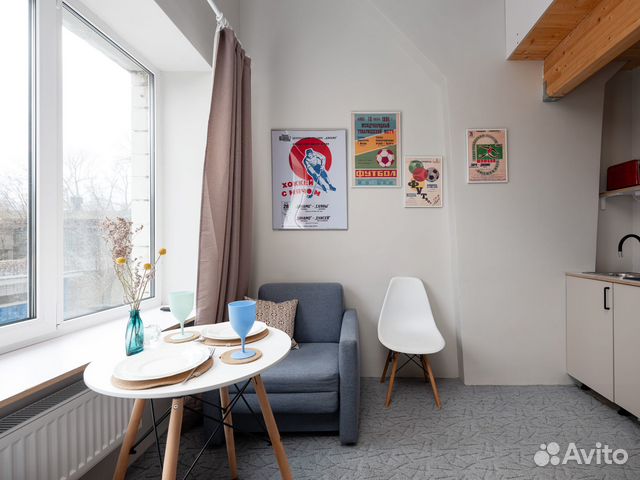 

Квартира-студия, 18 м², 2 кровати