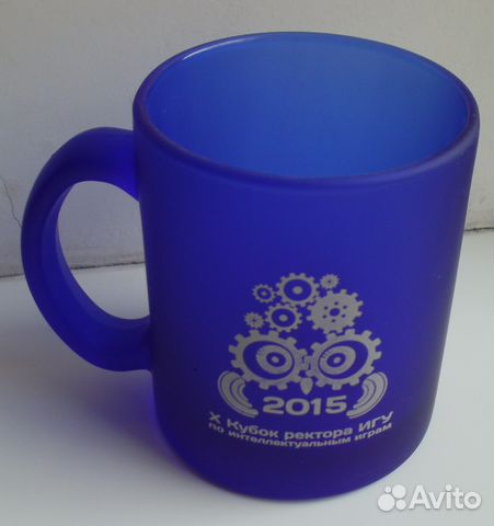 Кружка синяя «Кубок ректора игу 2015»