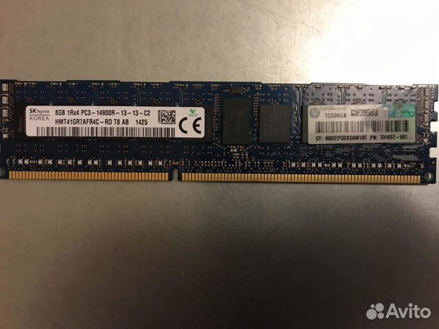 Оперативная память 8Gb PC3-14900R ECC REG DDR3 Оперативная память 8Gb PC3-14900R ECC REG DDR3