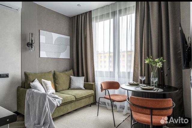 

Квартира-студия, 33 м², 2 кровати