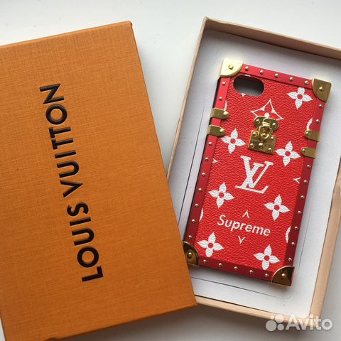 Чехол Louis Vuitton Supreme для iPhone 7,8