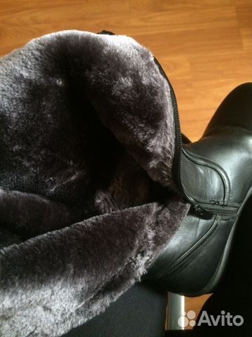 Сапоги на зиму кожаные