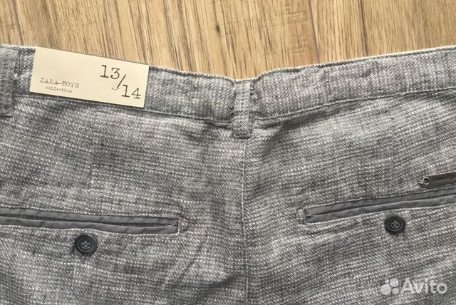 Новые брюки Zara, смесовой лён, 13-14л (170см)