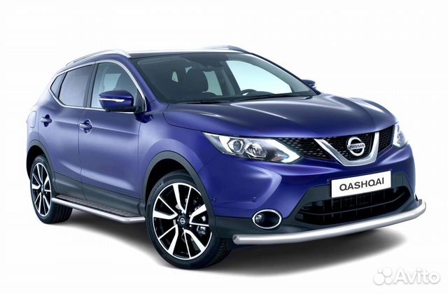 Защита порогов с алюм. площадкой Nissan Qashqai 14