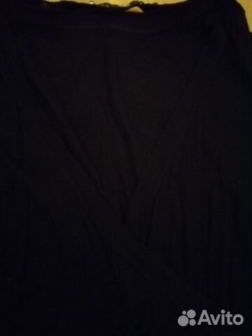 Чёрный кардиган с камнями Sisley