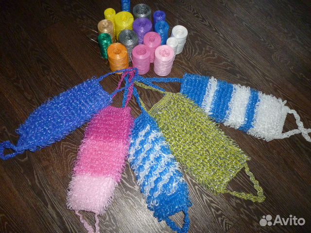 Мочалки.Ручное вязание