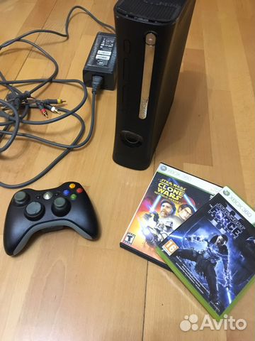 Xbox 360 120gb беспроводной геймпад 2 игры