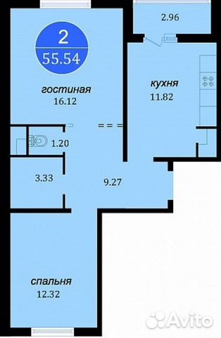 2-к квартира, 57 м², 7/19 эт. 2-к квартира, 57 м², 7/19 эт.
