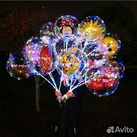 Светящийся шарик диско шар свето шар лёд Led bobo