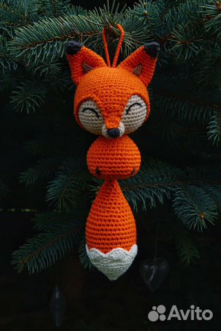 Вязаная игрушка лисёнок Вязаная игрушка лисёнок