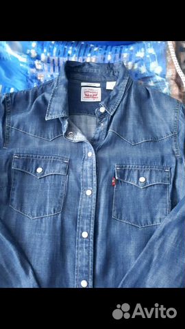 Джинсовая рубашка Levis 42 размера