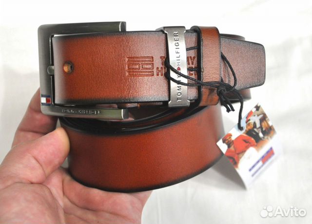 Мужской ремень / Tommy Hilfiger / новый оранжевый Мужской ремень / Tommy Hilfiger / новый оранжевый