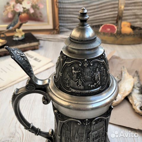 Коллекционная пивная кружка. Карл Шпитцвег. 26 см