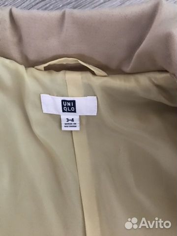 Новый плащ Юникло 2-4 года