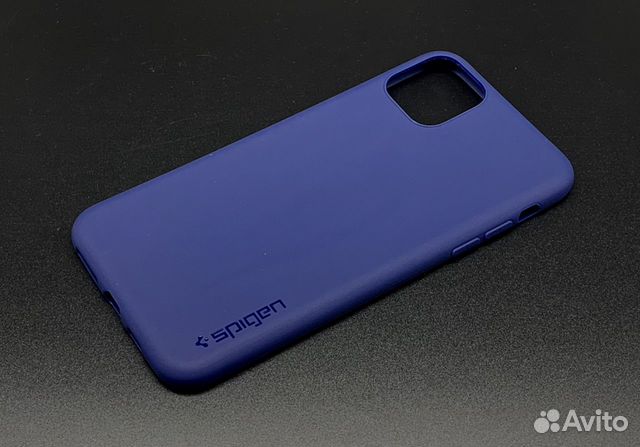 iPhone 11 Pro Max Чехол Spigen Синий Силикон iPhone 11 Pro Max Чехол Spigen Синий Силикон
