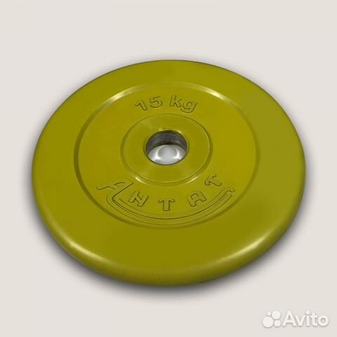 Цветные прорезиненные блины на штангу и гантели