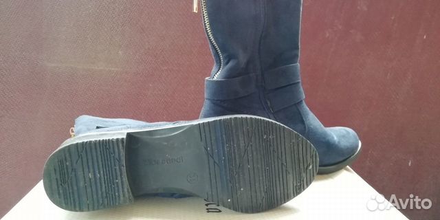 Сапоги женские, замшевые