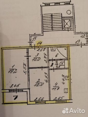 2-к квартира, 61 м², 4/10 эт.