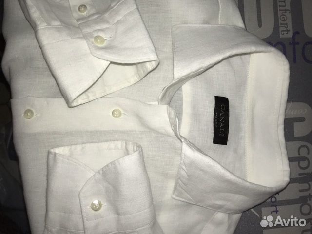 Мужская рубашка льняная canali Мужская рубашка льняная canali