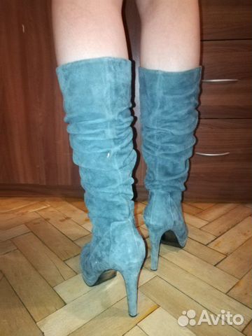 Осенние сапоги из натуральной замши, Gode Plus