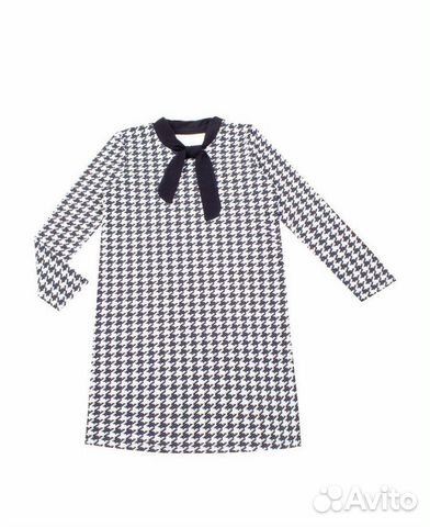 Платье для девочки школьное школьница синее стильн