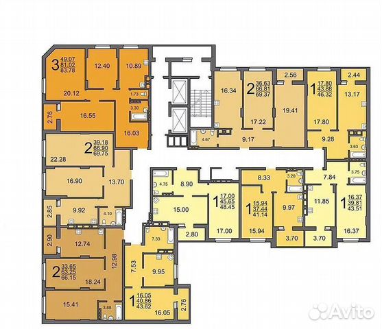 1-к квартира, 43.6 м², 6/24 эт. 1-к квартира, 43.6 м², 6/24 эт.