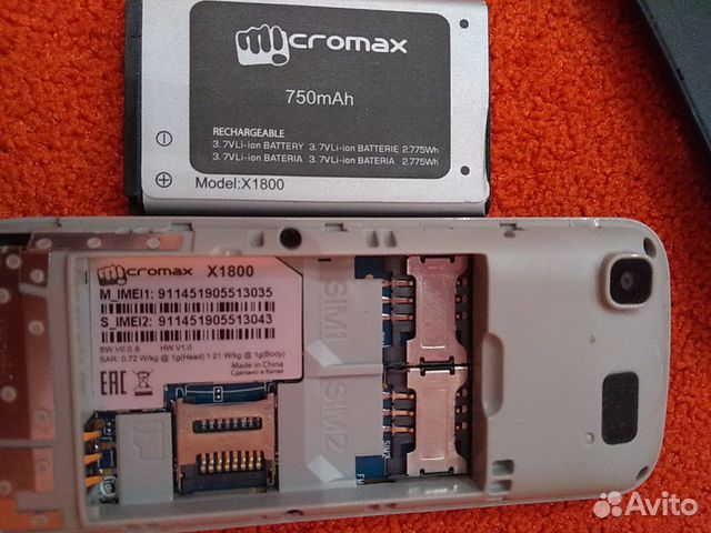 Телефон Micromax x1800 Телефон Micromax x1800