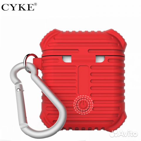 Защитный кейс для наушников airpods, красный