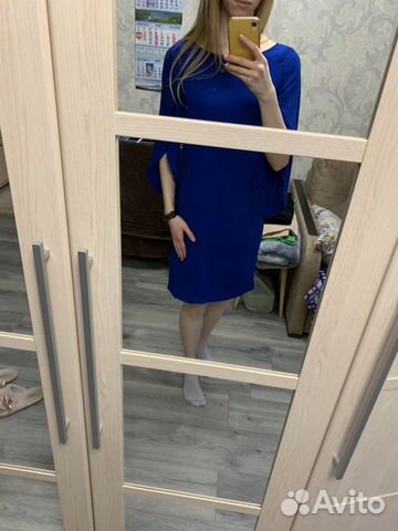 Платье синее 42 р-р новое с этикеткой Платье синее 42 р-р новое с этикеткой