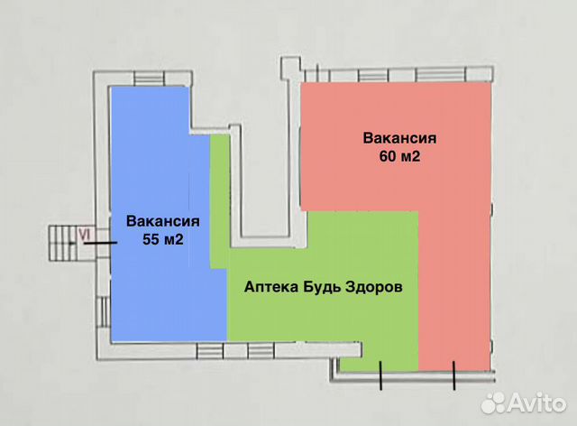 Торговое помещение, 55 м²