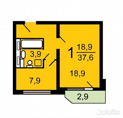 1-к квартира, 37.6 м², 11/17 эт. 1-к квартира, 37.6 м², 11/17 эт.