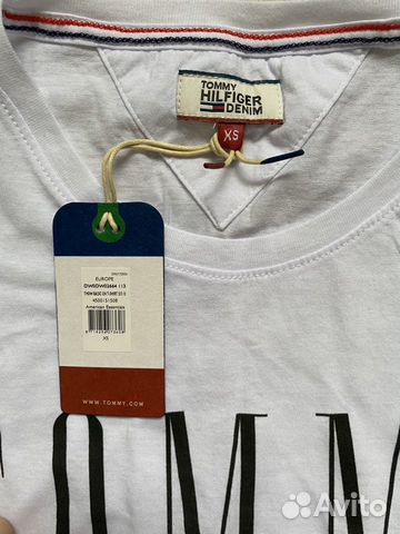 Tommy Hilfiger футболка белая новая оригинал Tommy Hilfiger футболка белая новая оригинал