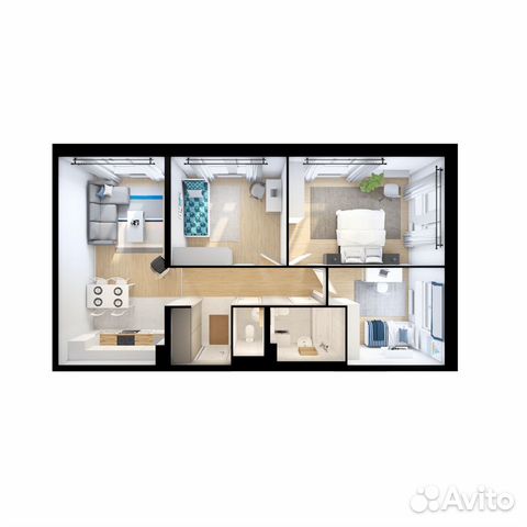 3-к квартира, 78.6 м², 14/16 эт.